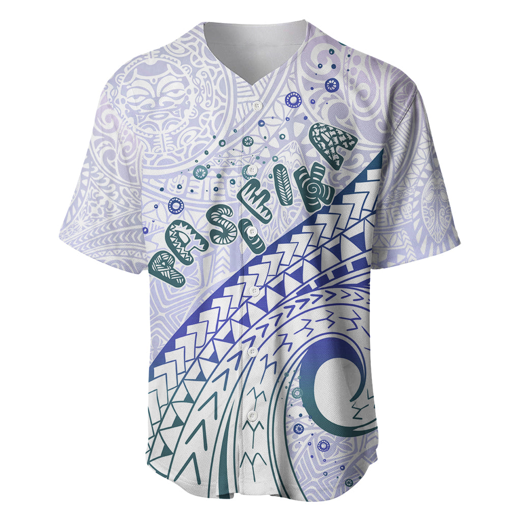 Pasifika Festival Baseball Jersey Tribal Pattern Violet Version LT01 Purple - Polynesian Pride