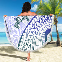 Pasifika Festival Beach Blanket Tribal Pattern Violet Version LT01 - Polynesian Pride
