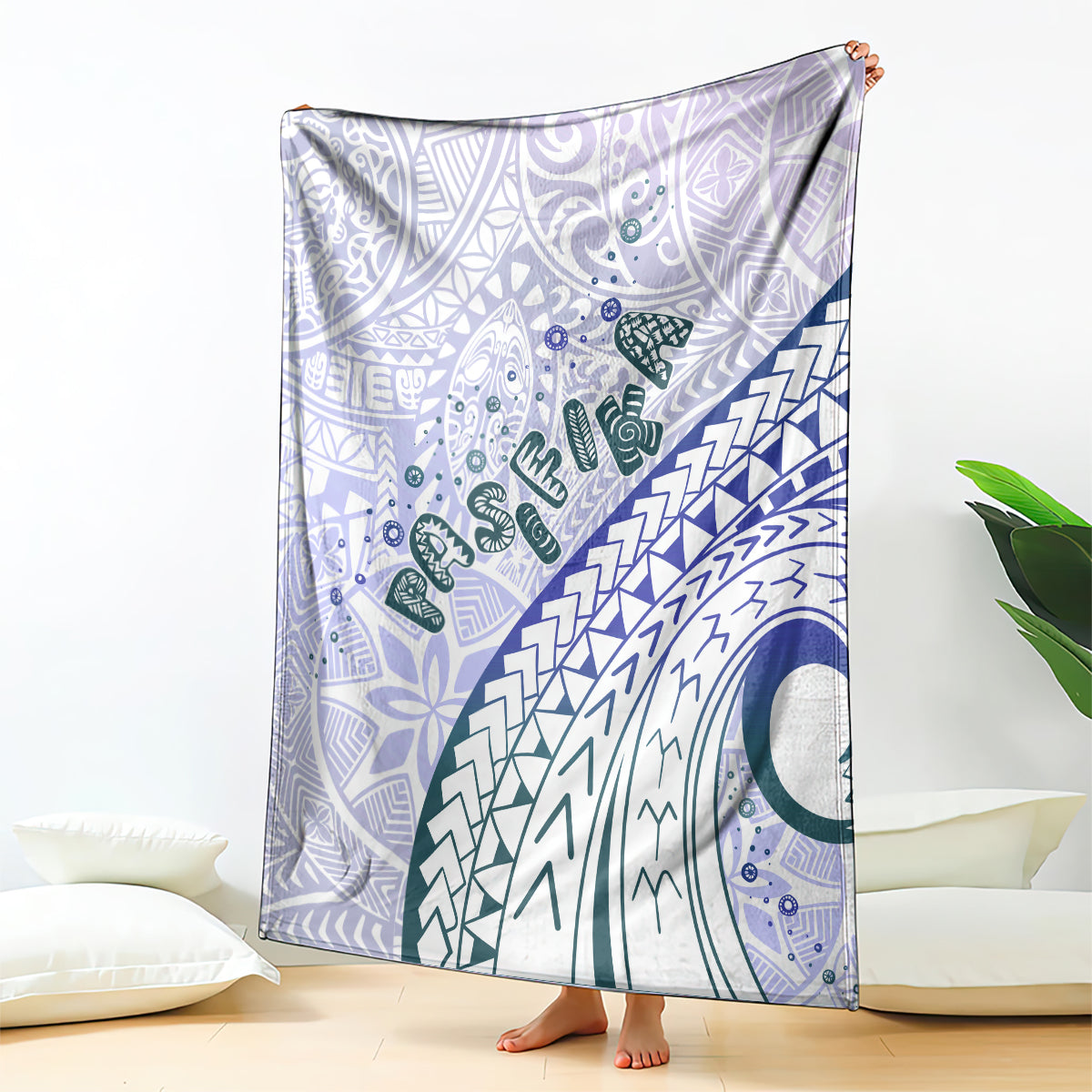 Pasifika Festival Blanket Tribal Pattern Violet Version LT01 - Polynesian Pride