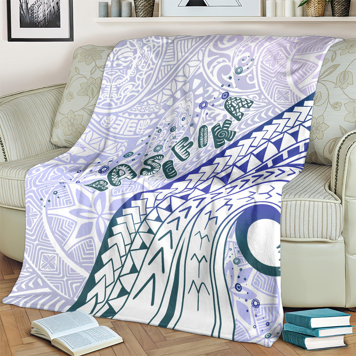 Pasifika Festival Blanket Tribal Pattern Violet Version LT01 - Polynesian Pride