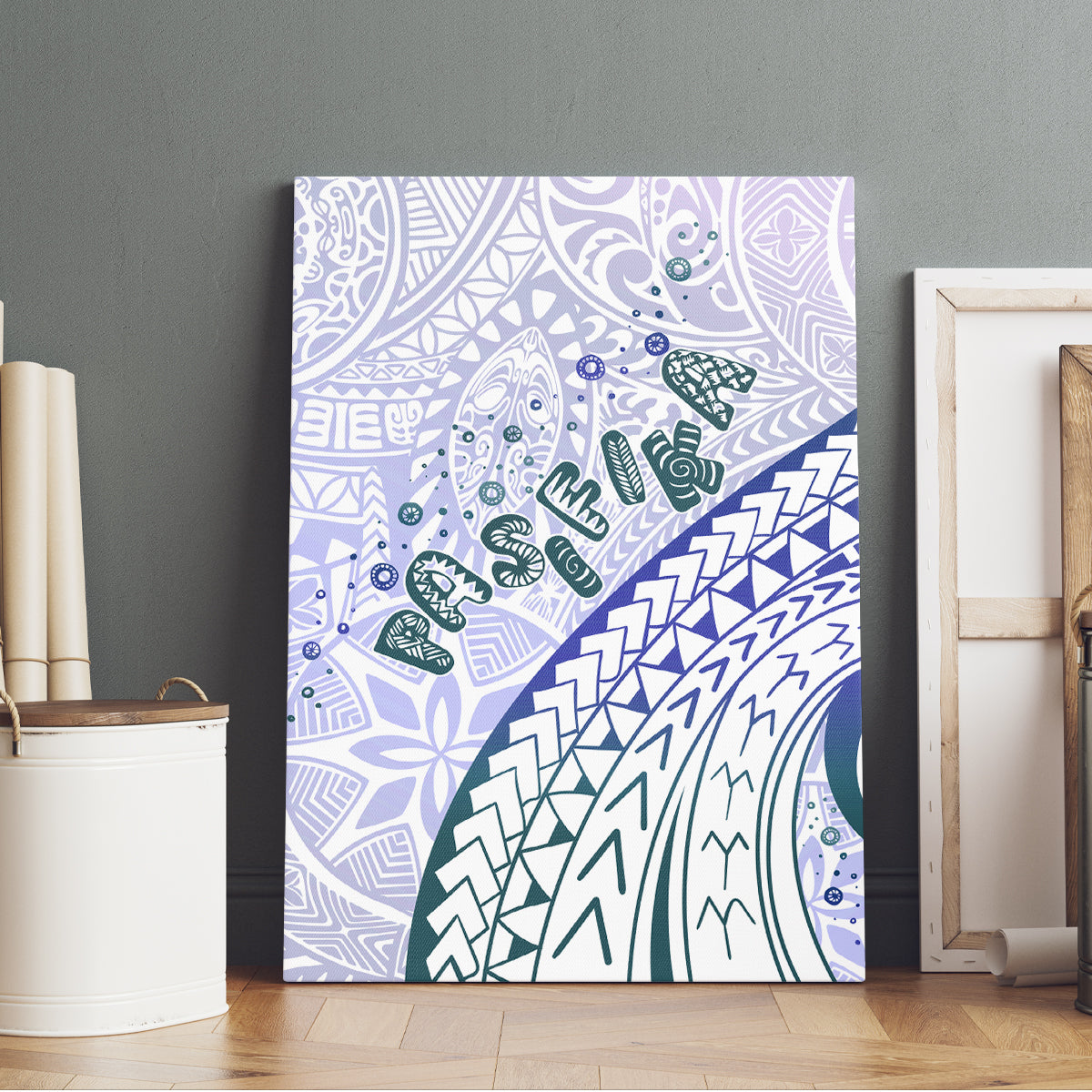 Pasifika Festival Canvas Wall Art Tribal Pattern Violet Version LT01 - Polynesian Pride