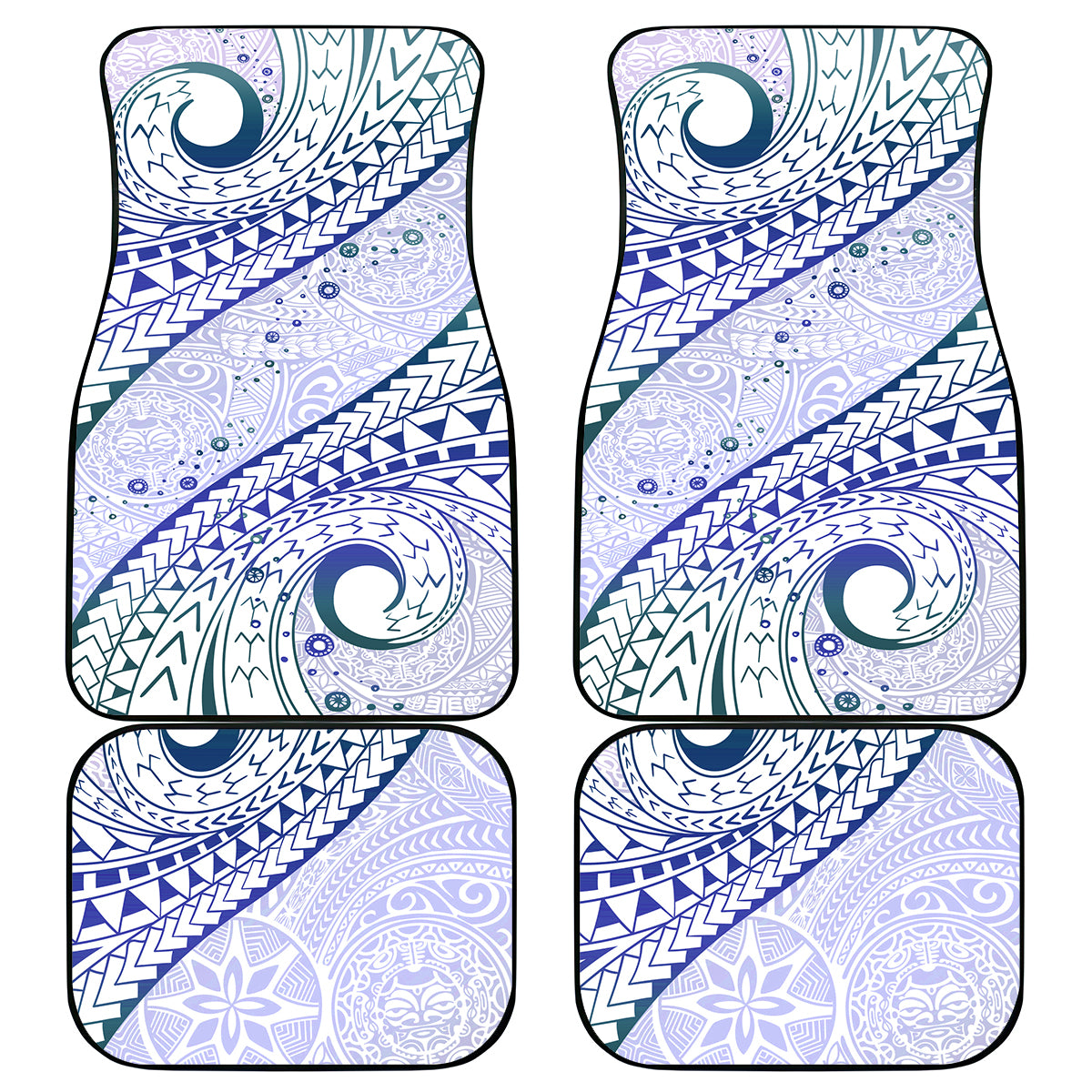 Pasifika Festival Car Mats Tribal Pattern Violet Version LT01 - Polynesian Pride
