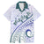 Pasifika Festival Family Matching Mermaid Dress and Hawaiian Shirt Tribal Pattern Violet Version LT01 Dad's Shirt - Short Sleeve Purple - Polynesian Pride