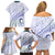 Pasifika Festival Family Matching Off Shoulder Short Dress and Hawaiian Shirt Tribal Pattern Violet Version LT01 - Polynesian Pride