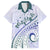 Pasifika Festival Family Matching Off Shoulder Short Dress and Hawaiian Shirt Tribal Pattern Violet Version LT01 Dad's Shirt - Short Sleeve Purple - Polynesian Pride