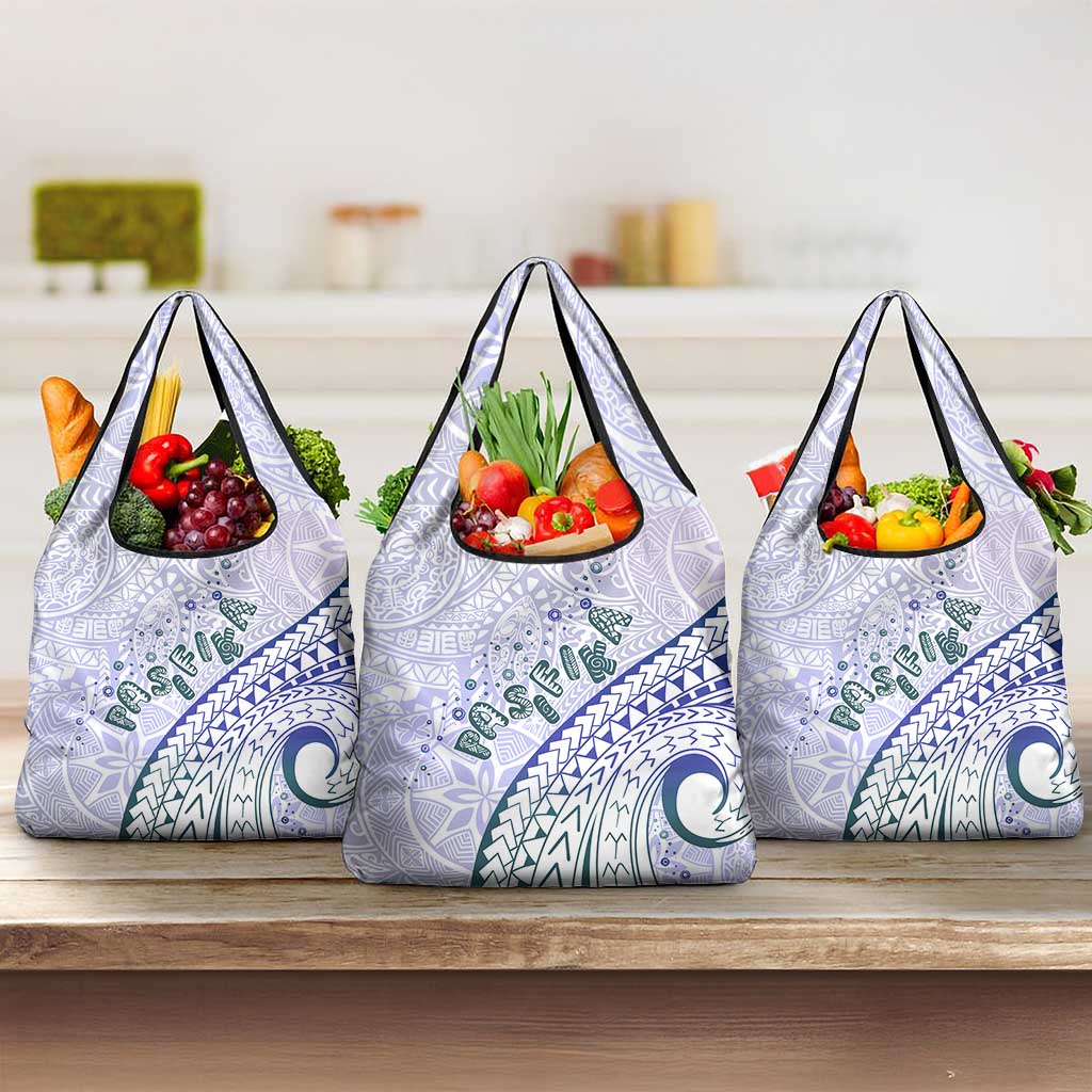 Pasifika Festival Grocery Bag Tribal Pattern Violet Version LT01 3-pack One Size Purple - Polynesian Pride