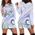 Pasifika Festival Hoodie Dress Tribal Pattern Violet Version LT01 - Polynesian Pride