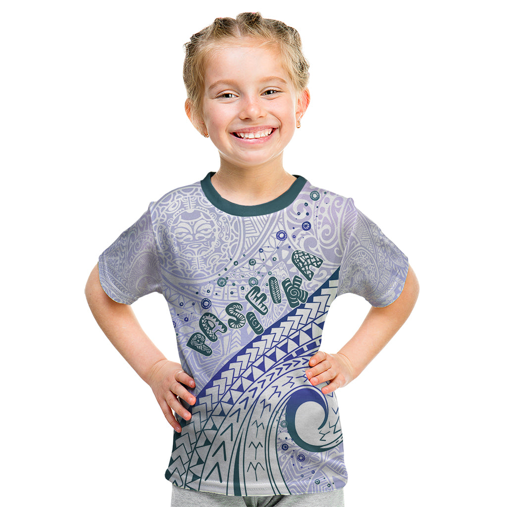 Pasifika Festival Kid T Shirt Tribal Pattern Violet Version LT01 Purple - Polynesian Pride
