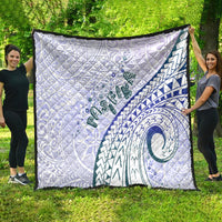 Pasifika Festival Quilt Tribal Pattern Violet Version