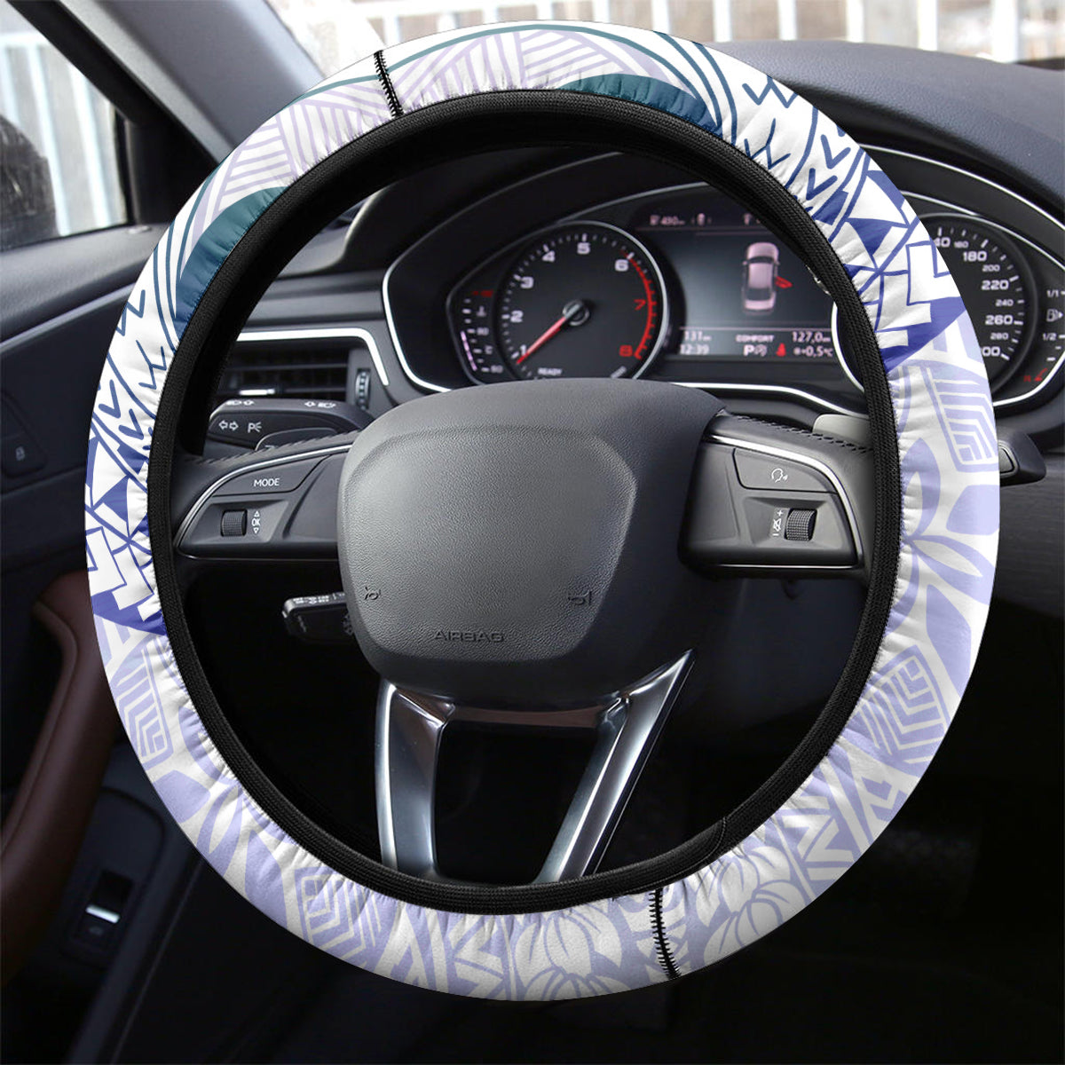 Pasifika Festival Steering Wheel Cover Tribal Pattern Violet Version LT01 - Polynesian Pride