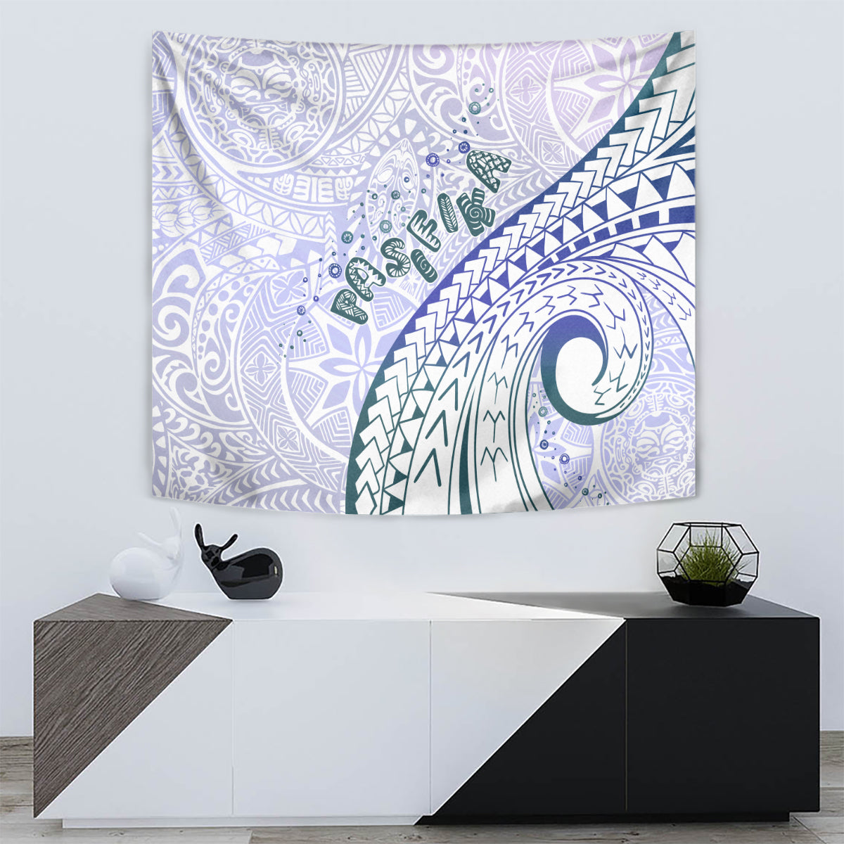 Pasifika Festival Tapestry Tribal Pattern Violet Version LT01 - Polynesian Pride