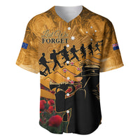 ANZAC Day 2024 Baseball Jersey Silver Fern With A Trumpet Soldier LT01 Art - Polynesian Pride