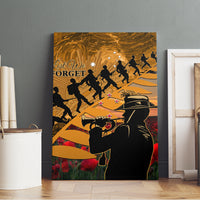 ANZAC Day 2024 Canvas Wall Art Silver Fern With A Trumpet Soldier LT01 - Polynesian Pride