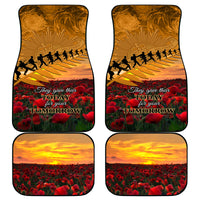 ANZAC Day 2024 Car Mats Silver Fern With A Trumpet Soldier LT01 - Polynesian Pride