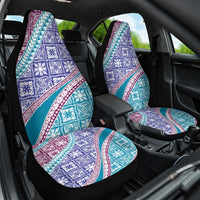 Hawaiian Quilt Pattern Car Seat Cover Purple Blue Color Mixed - Polynesian Pride
