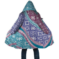 Hawaiian Quilt Pattern Cloak Purple Blue Color Mixed - Polynesian Pride