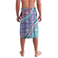 Hawaiian Quilt Pattern Lavalava Purple Blue Color Mixed - Polynesian Pride