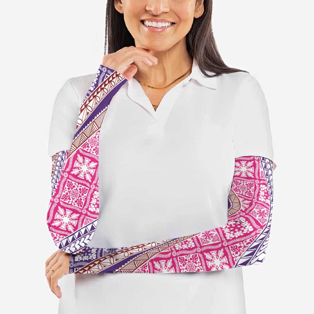 Hawaiian Quilt Pattern Arm Sleeves Sweet Color Mixed - Polynesian Pride