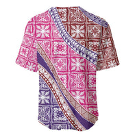 Hawaiian Quilt Pattern Baseball Jersey Sweet Color Mixed - Polynesian Pride