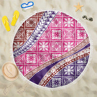 Hawaiian Quilt Pattern Beach Blanket Sweet Color Mixed LT01 One Size 150cm Pink - Polynesian Pride
