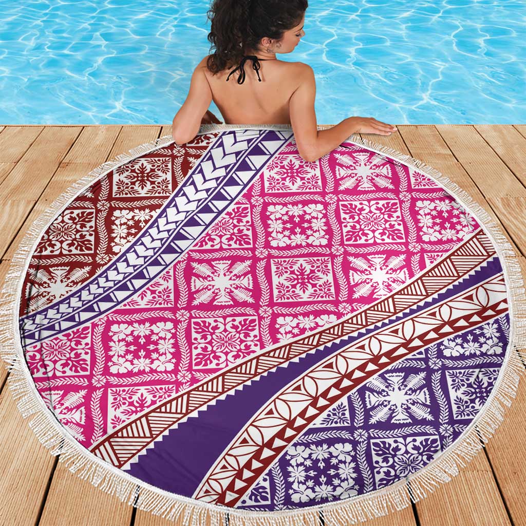 Hawaiian Quilt Pattern Beach Blanket Sweet Color Mixed LT01 - Polynesian Pride