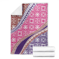 Hawaiian Quilt Pattern Blanket Sweet Color Mixed - Polynesian Pride