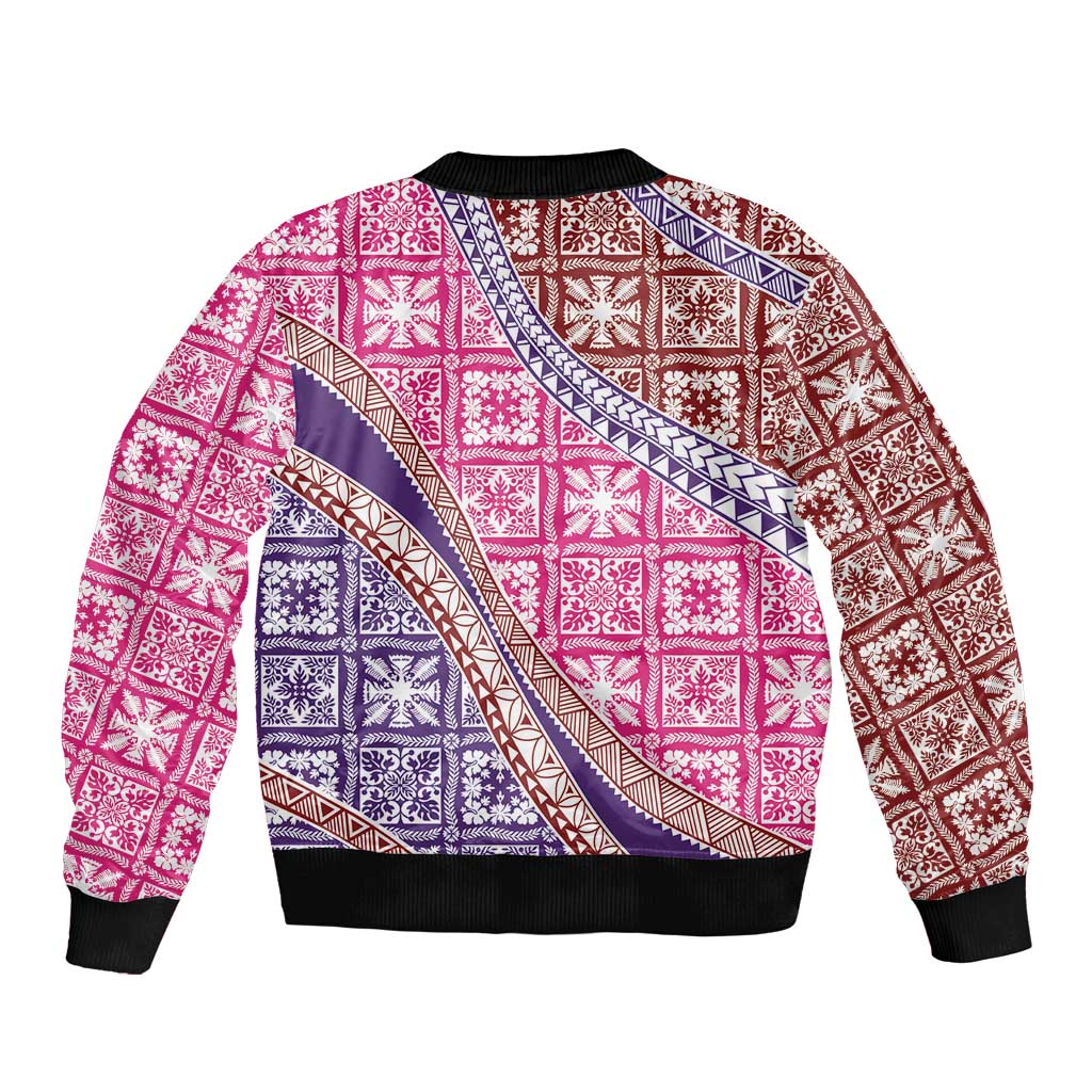 Hawaiian Quilt Pattern Bomber Jacket Sweet Color Mixed - undefined