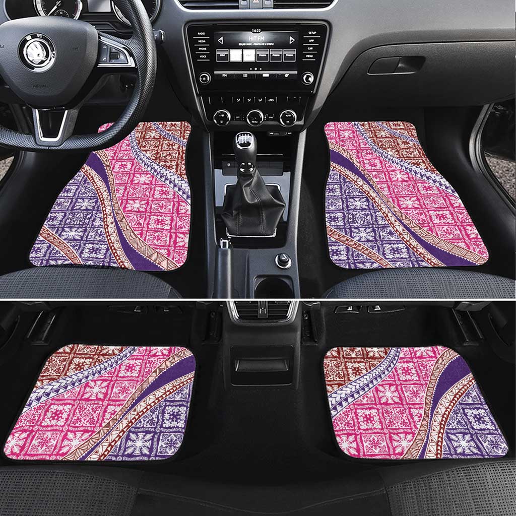 Hawaiian Quilt Pattern Car Mats Sweet Color Mixed - Polynesian Pride