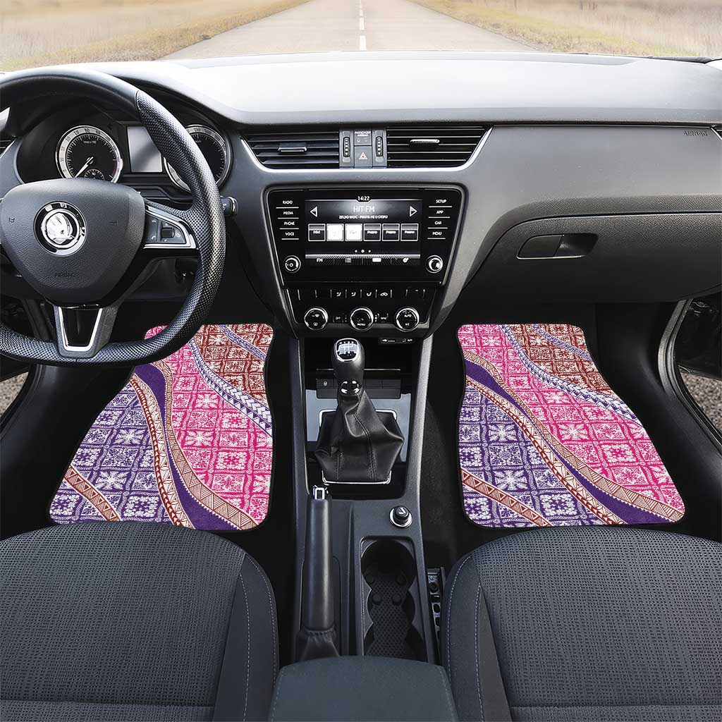 Hawaiian Quilt Pattern Car Mats Sweet Color Mixed - Polynesian Pride