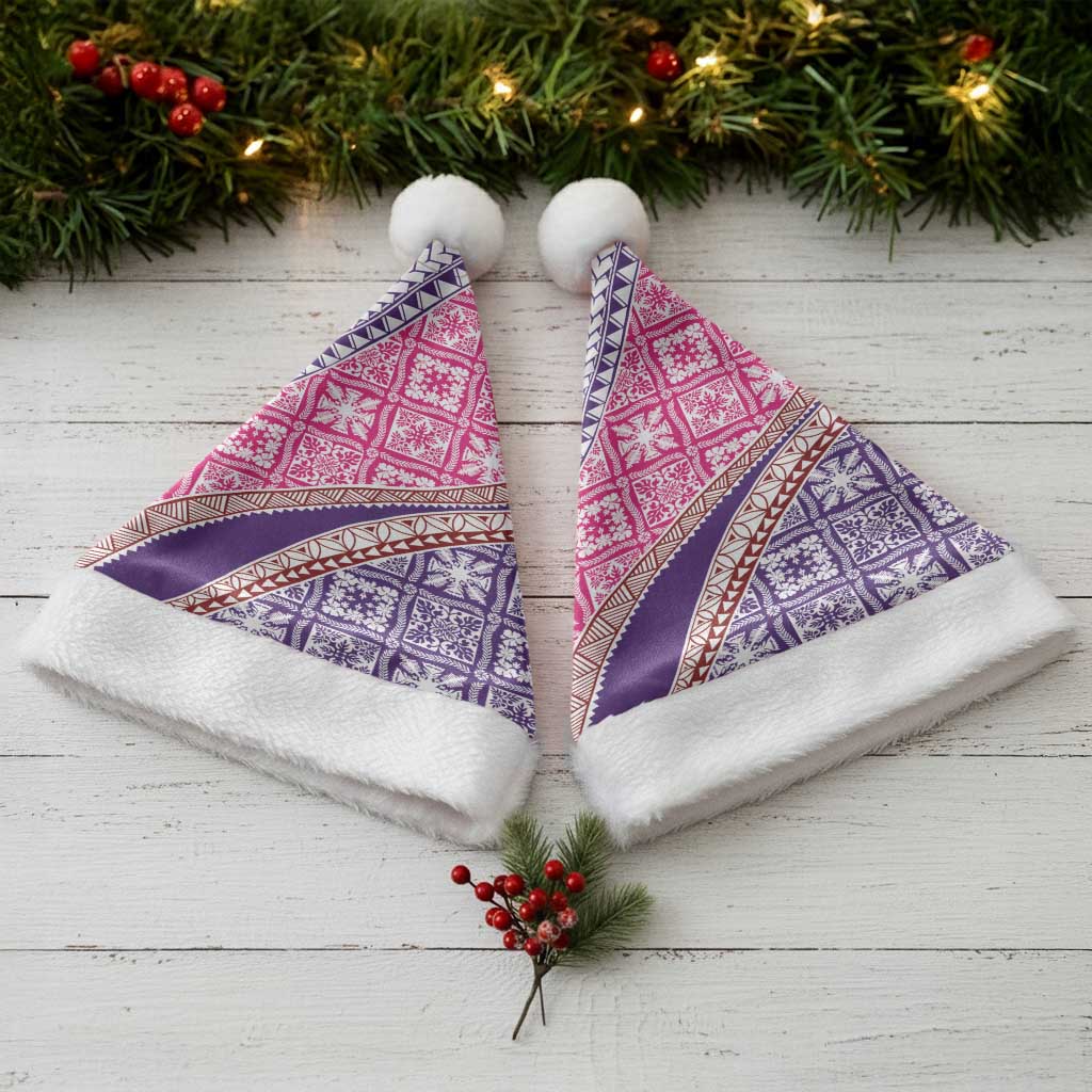 Hawaiian Quilt Pattern Christmas Santa Hat Sweet Color Mixed - Polynesian Pride