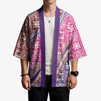 Hawaiian Quilt Pattern Kimono Sweet Color Mixed - Polynesian Pride