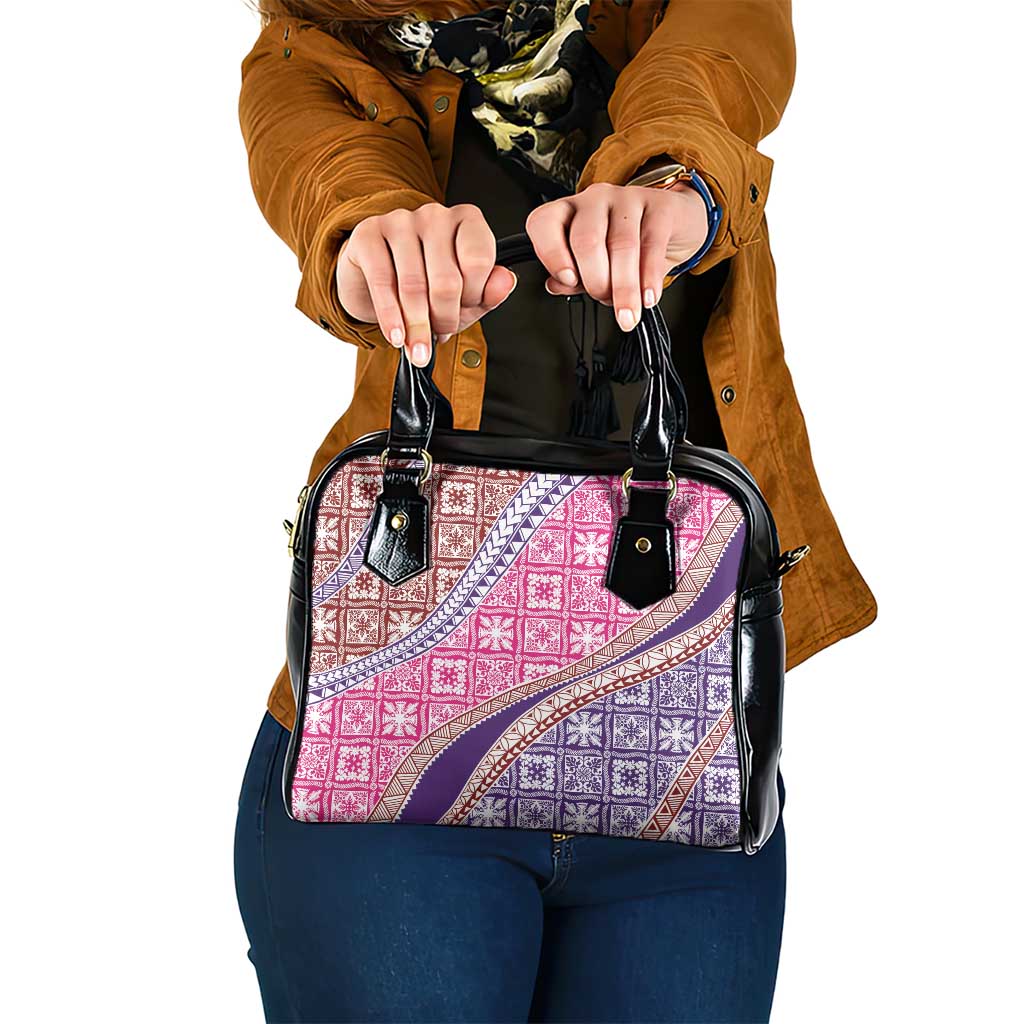 Hawaiian Quilt Pattern Shoulder Handbag Sweet Color Mixed LT01 One Size Pink - Polynesian Pride