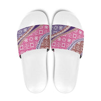 Hawaiian Quilt Pattern Slide Sandals Sweet Color Mixed LT01 Pink - Polynesian Pride