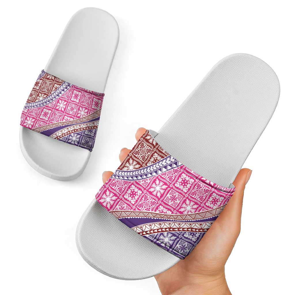 Hawaiian Quilt Pattern Slide Sandals Sweet Color Mixed LT01 - Polynesian Pride