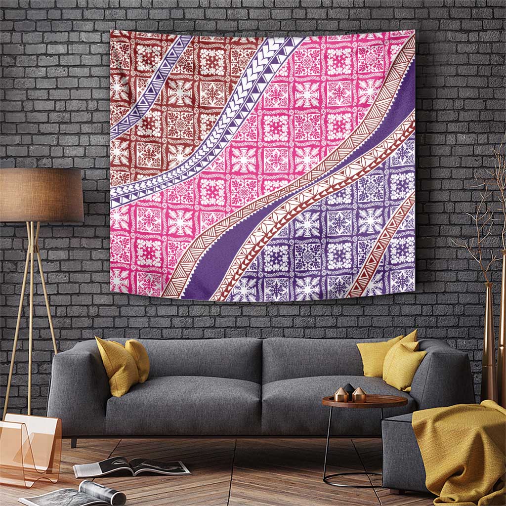 Hawaiian Quilt Pattern Tapestry Sweet Color Mixed - Polynesian Pride
