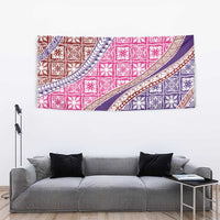 Hawaiian Quilt Pattern Tapestry Sweet Color Mixed - Polynesian Pride