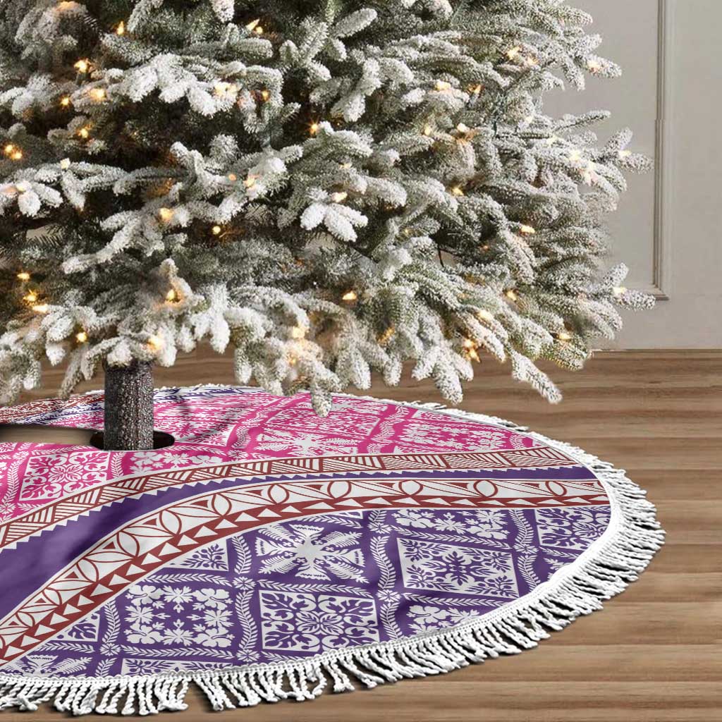 Hawaiian Quilt Pattern Tree Skirt Sweet Color Mixed - Polynesian Pride