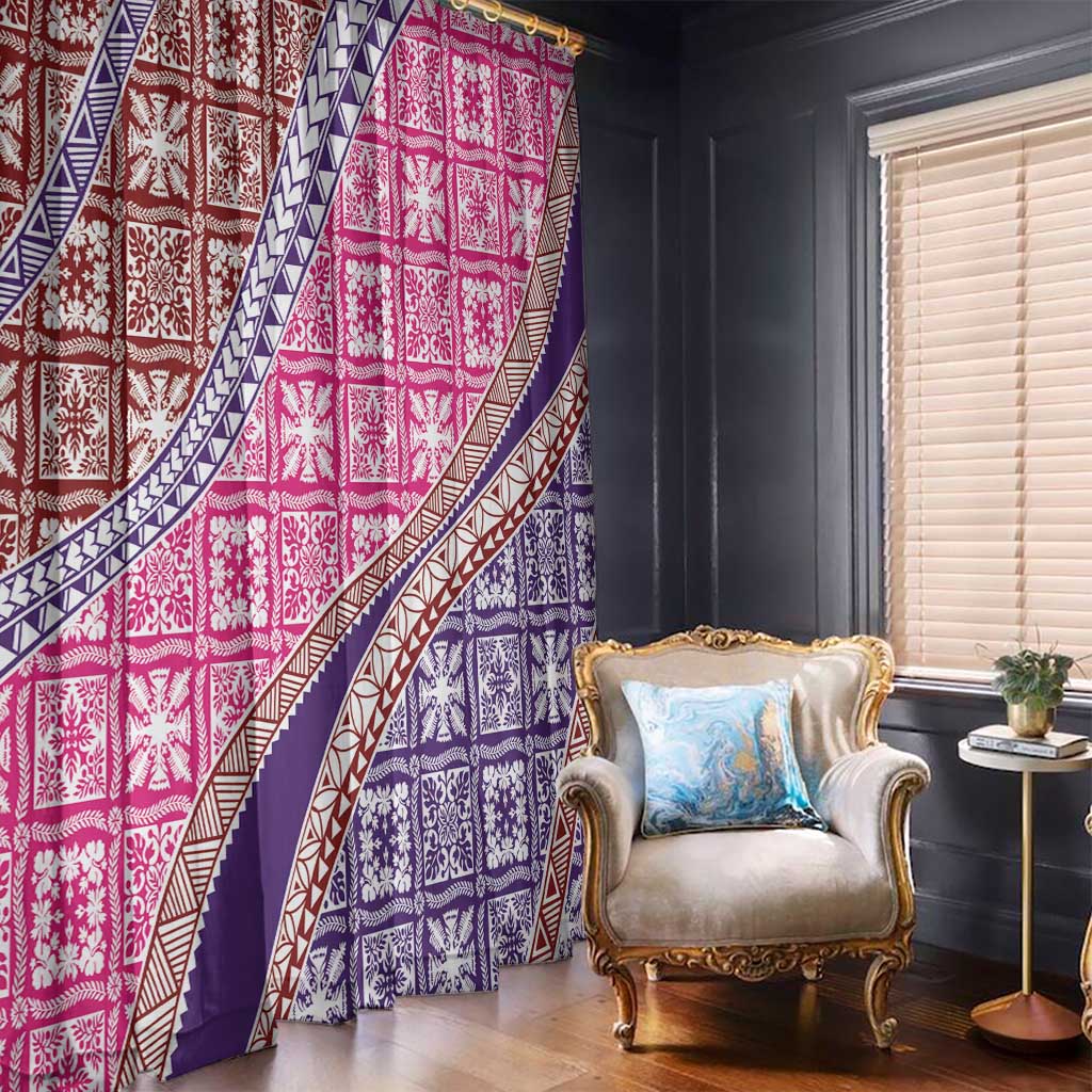 Hawaiian Quilt Pattern Window Curtain Sweet Color Mixed - Polynesian Pride