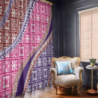 Hawaiian Quilt Pattern Window Curtain Sweet Color Mixed - Polynesian Pride