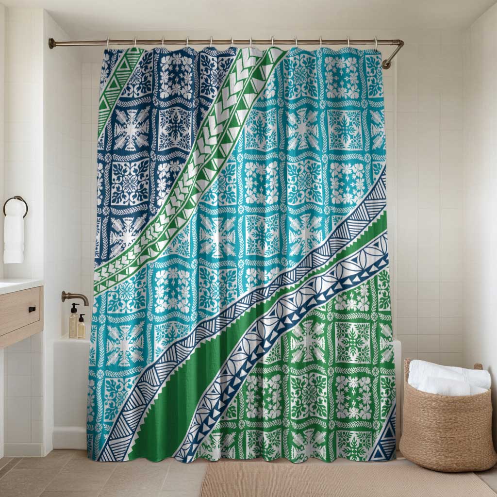 Hawaiian Quilt Pattern Bathroom Set Fresh Color Mixed - Polynesian Pride