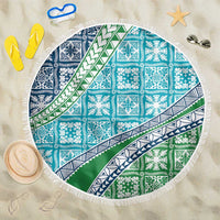 Hawaiian Quilt Pattern Beach Blanket Fresh Color Mixed LT01 One Size 150cm Green - Polynesian Pride