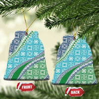 Hawaiian Quilt Pattern Ceramic Ornament Fresh Color Mixed - Polynesian Pride