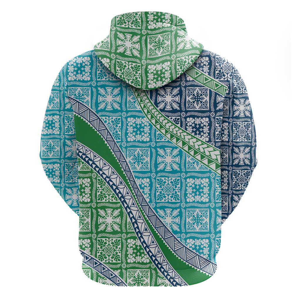 Hawaiian Quilt Pattern Hoodie Fresh Color Mixed - Polynesian Pride