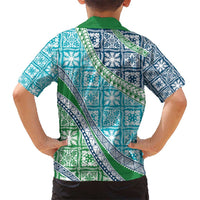 Hawaiian Quilt Pattern Kid Hawaiian Shirt Fresh Color Mixed - Polynesian Pride