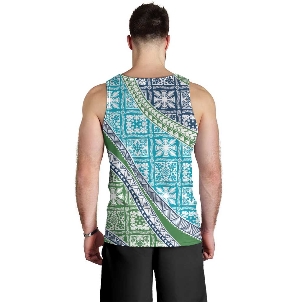 Hawaiian Quilt Pattern Men Tank Top Fresh Color Mixed - Polynesian Pride