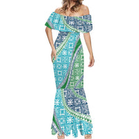 Hawaiian Quilt Pattern Mermaid Dress Fresh Color Mixed - Polynesian Pride