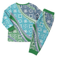 Hawaiian Quilt Pattern Christmas Pajama Set Fresh Color Mixed - Polynesian Pride