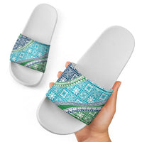 Hawaiian Quilt Pattern Slide Sandals Fresh Color Mixed LT01 - Polynesian Pride