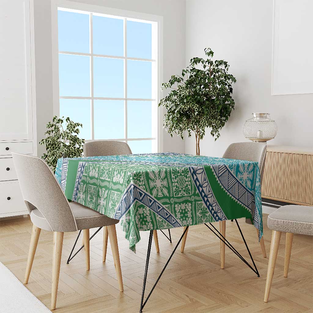 Hawaiian Quilt Pattern Tablecloth Fresh Color Mixed - Polynesian Pride