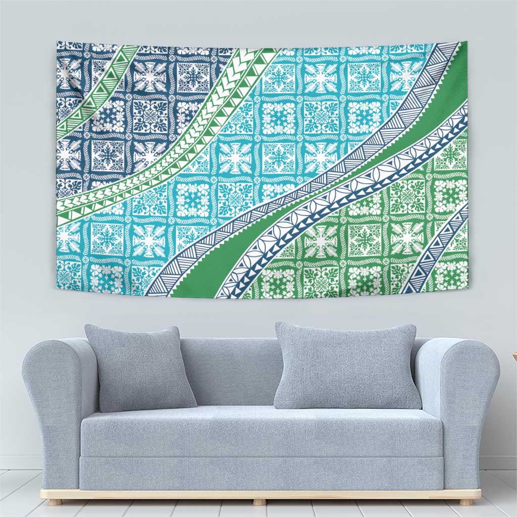 Hawaiian Quilt Pattern Tapestry Fresh Color Mixed - Polynesian Pride